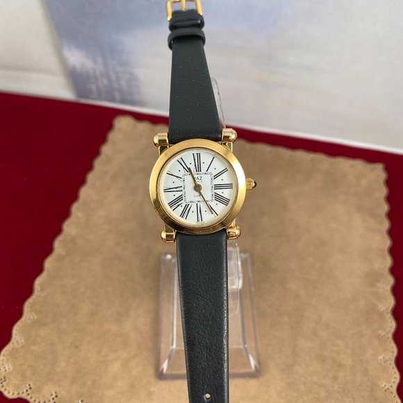 Vintage Jaz Paris Ladies French Designer Watch New Black Strap - Picture 2 of 12